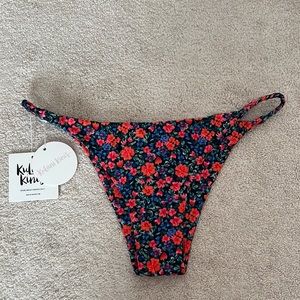 NWT Kulani Kinis Cheeky Braided Bikini Bottoms, Size Medium
